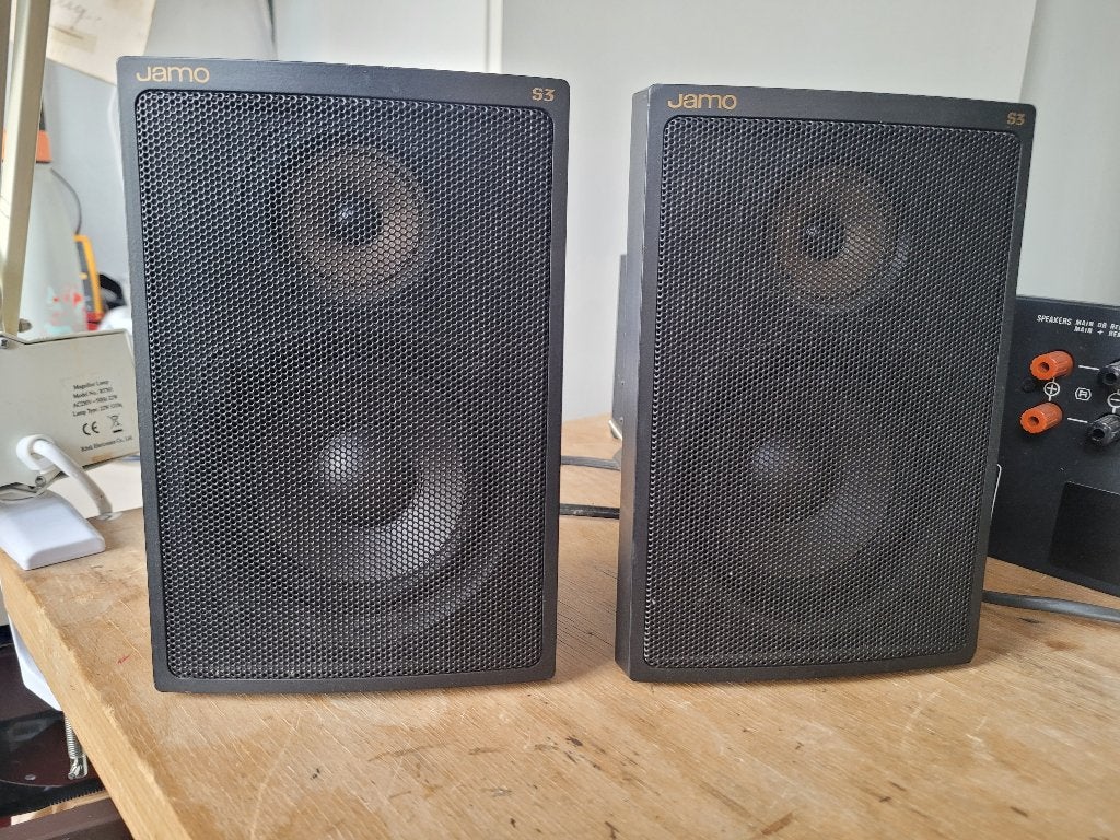 Jamo S3 speakers, Audio, Tv en Foto, Gebruikt, Ophalen of Verzenden, Minder dan 60 watt, Boekenplank luidspreker