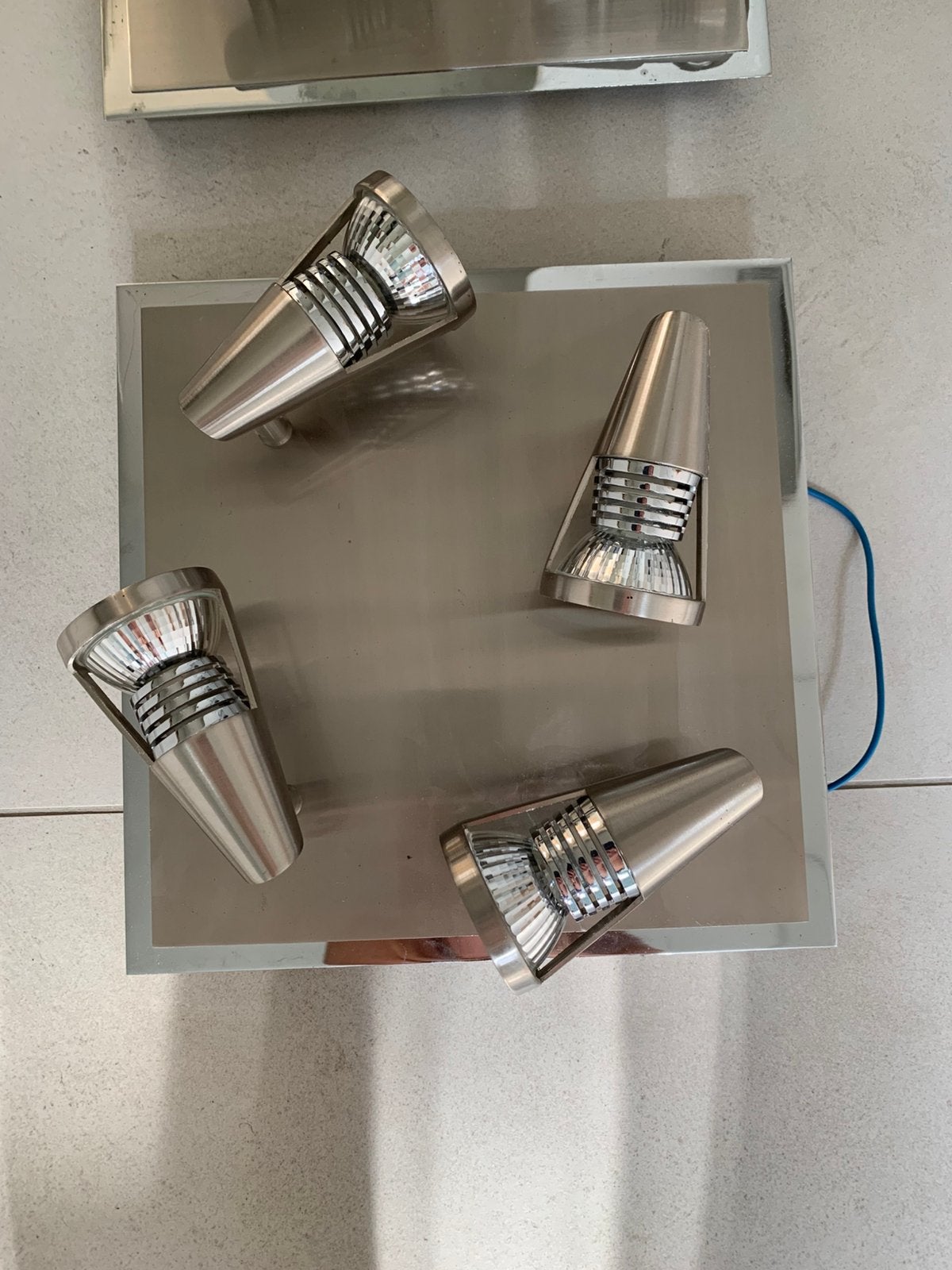 Plafondspots, Huis en Inrichting, Lampen | Spots, Ophalen, Zo goed als nieuw, Metaal, Geschikt voor plafondmontage