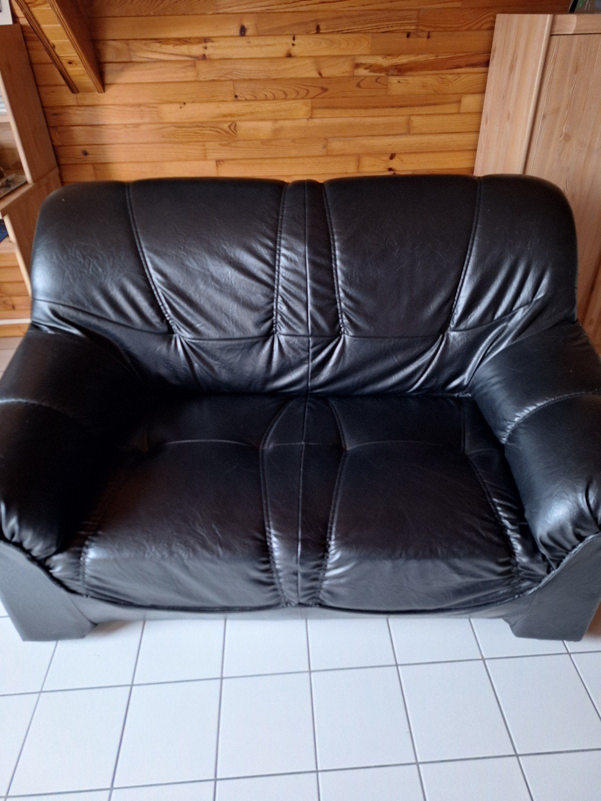 zetel 2 zit geen leder ideaal voor op kot., Huis en Inrichting, Ophalen