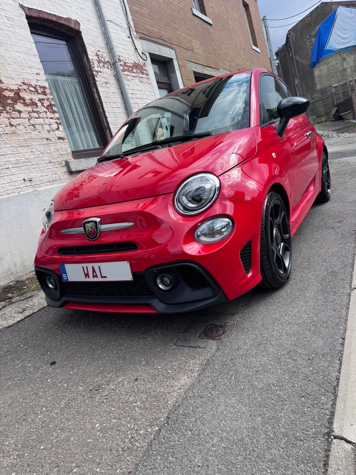 Abarth 595/ 2022/ 45MKM / 1er pro, Auto's, Zwart, Overige bekleding, Android Auto, Handgeschakeld