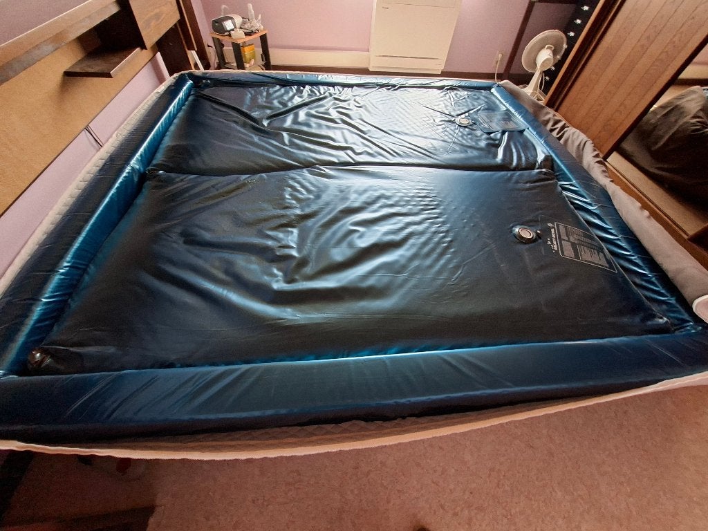 Waterbed, Huis en Inrichting, Slaapkamer | Waterbedden, Gebruikt, Duo-systeem, Overige maten, 220 cm, Tweepersoons, Gestabiliseerd