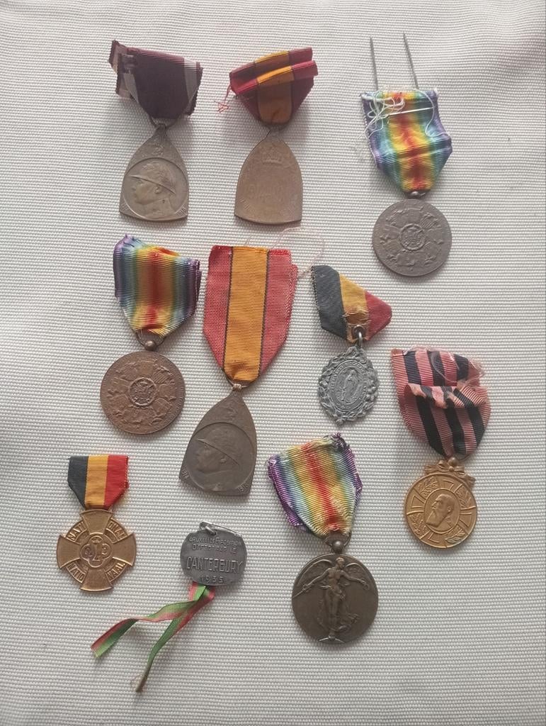Diverse Oorlogmedialles 1914-1918 + andere, Verzamelen, Militaria | Algemeen, Lintje, Medaille of Wings, Ophalen of Verzenden