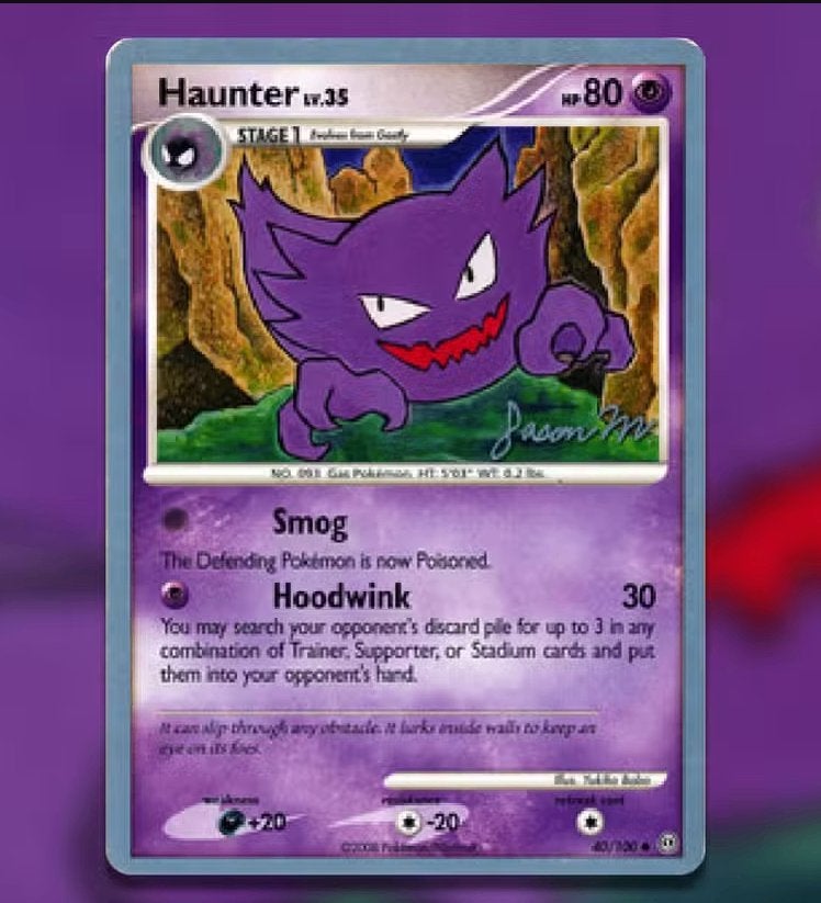 Haunter World Championschip Jason M, Hobby en Vrije tijd, Verzamelkaartspellen | Pokémon, Verzenden, Gebruikt, Losse kaart
