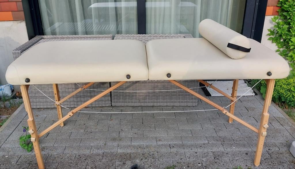 Massage tafel met hoofdsteun en kussenrol, Sport en Fitness, Massageproducten, Ophalen