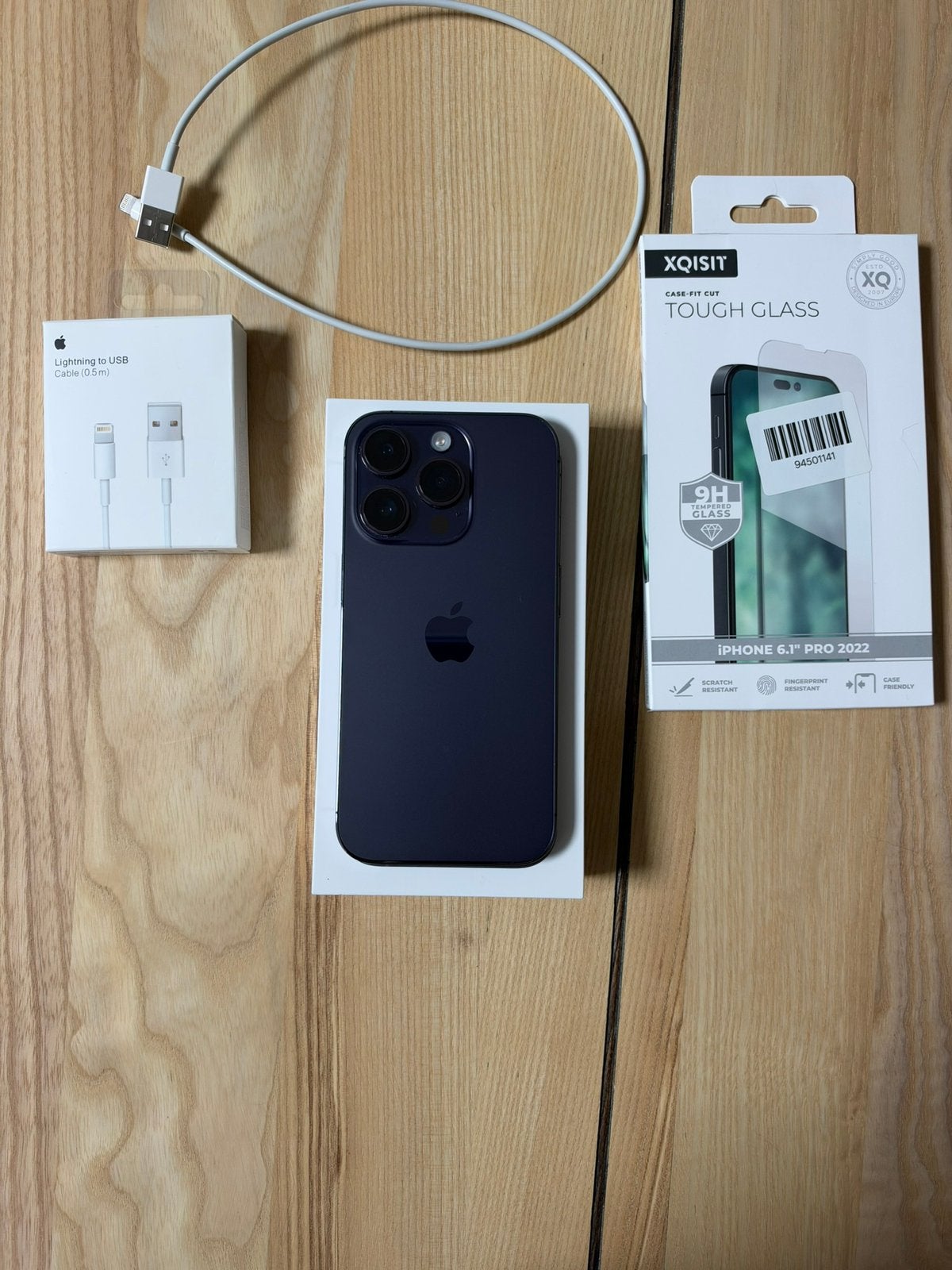 Iphone 14pro 256gb Deep purple, Telecommunicatie, IPhone 14 Pro, Paars, Zo goed als nieuw, 81 %