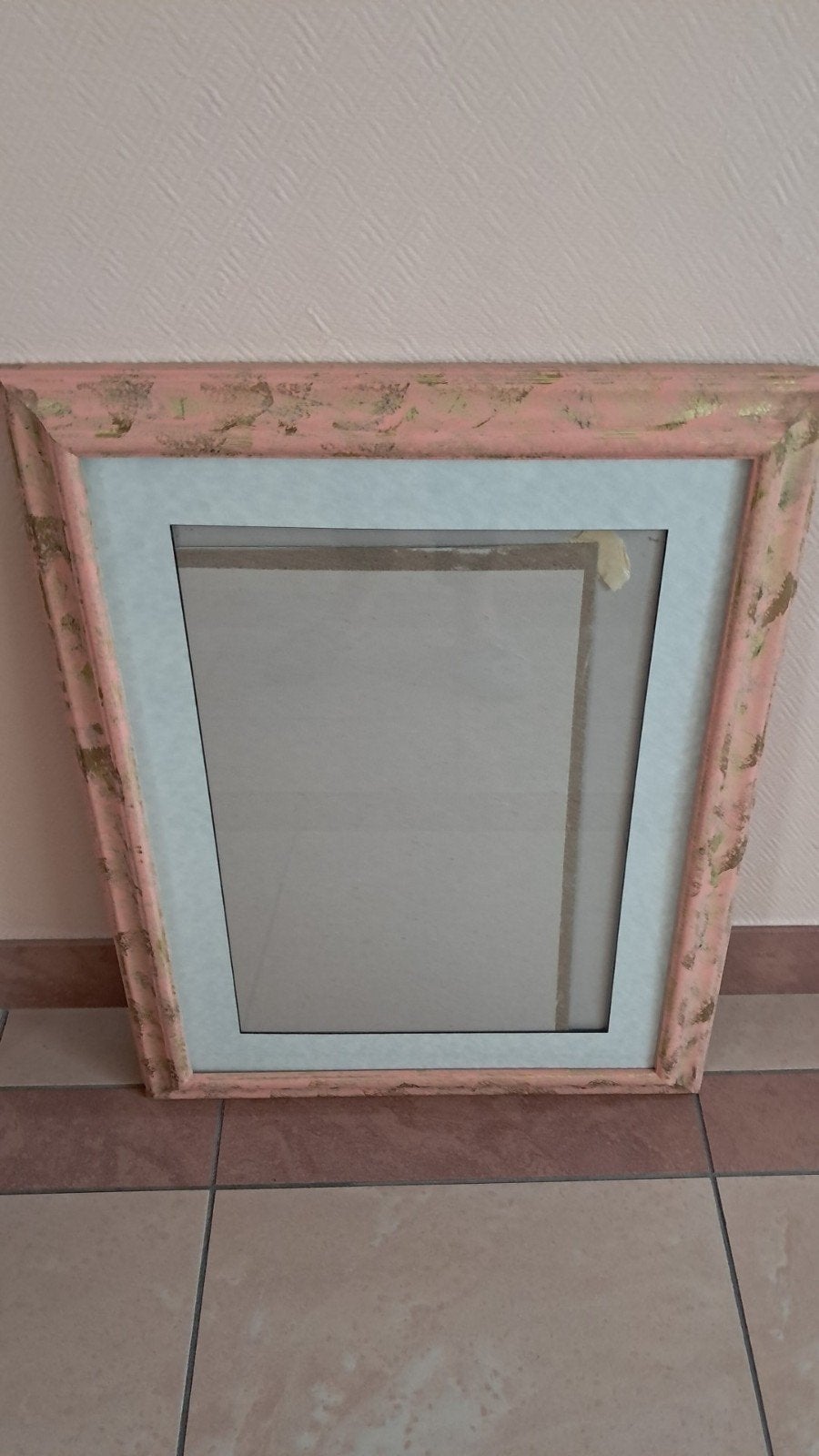 Cadre en bois, longueur 60cm, largeur 40cm, couleur saumon t, Enlèvement ou Envoi