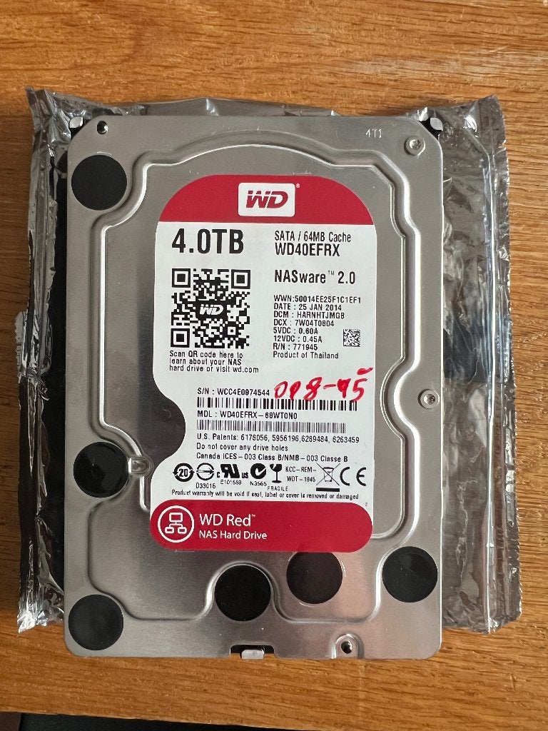 WD 4TB NAS Hard Drive, HDD, Externe, Enlèvement, WD (Western Digital)