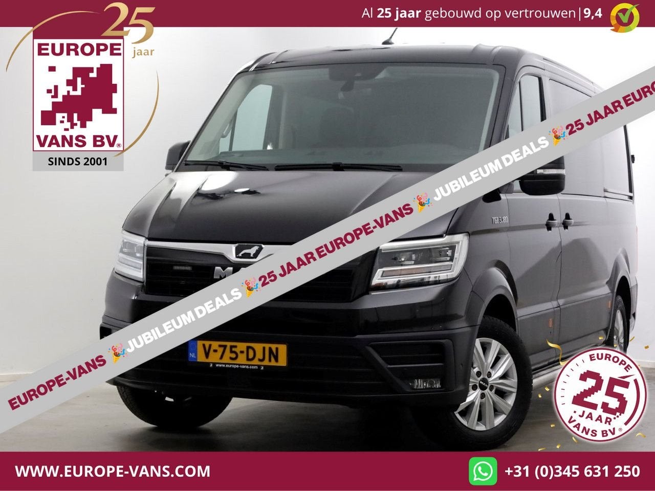 MAN TGE 3.180 2.0 177pk L3H2 (L2H1) DSG-Automaat D.C. LED/AC, Auto's, Bestelwagens en Lichte vracht, Automaat, Zwart, Bedrijf