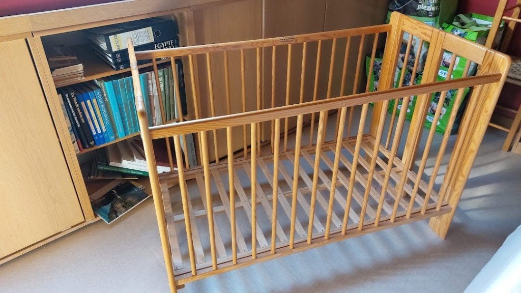 kinderbed, Ophalen, Zo goed als nieuw, Minder dan 70 cm, Lattenbodem