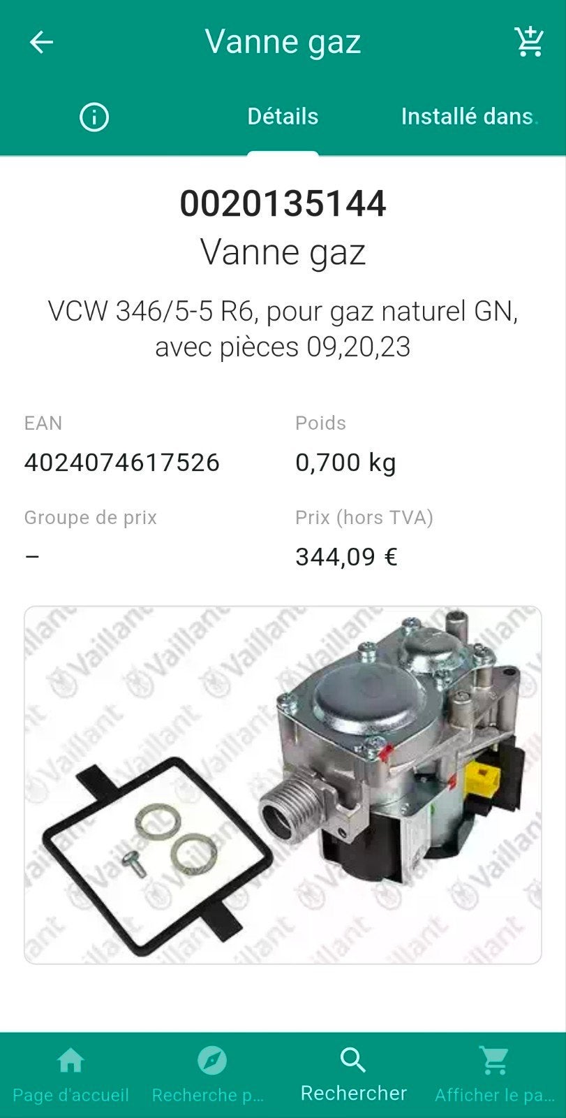Vaillant gasblok (aardgas GN G20-G25) 100% nieuw, Nieuw