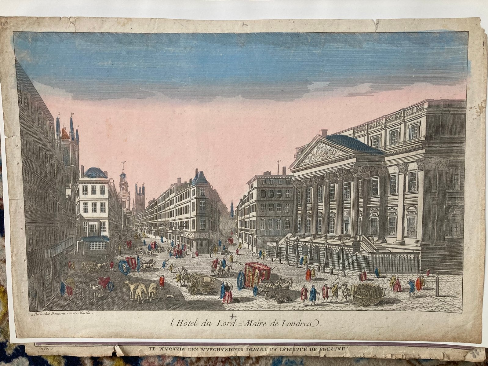 Maire de Londres/ éditeur Daumont Paris, Antiquités & Art, Coloré à la main, 30 cm, Enlèvement ou Envoi, Lithographie