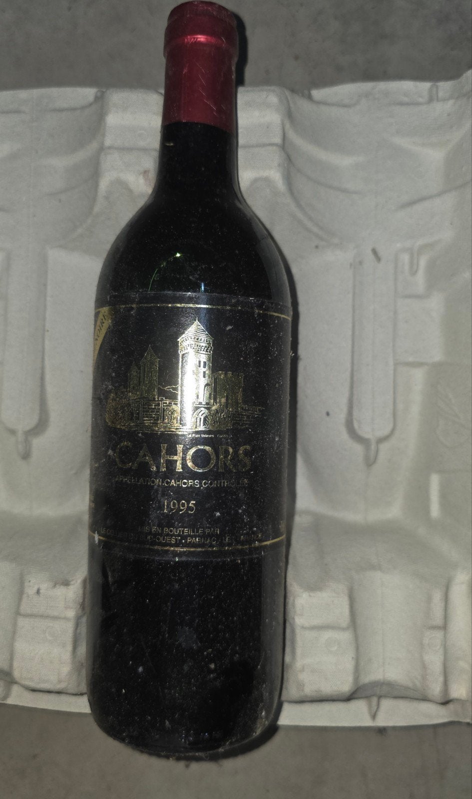 Cahors 1995 – Appellation Cahors Contrôlée – 75 cl, Collections, Vins, Enlèvement, Vin rouge