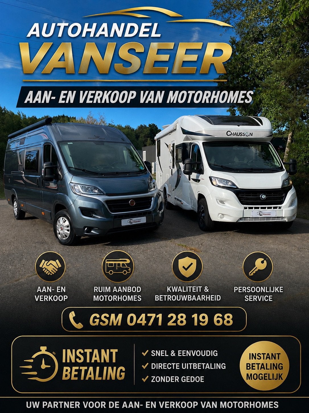 Wij kopen jou motorhomes of caravan, Caravanes & Camping
