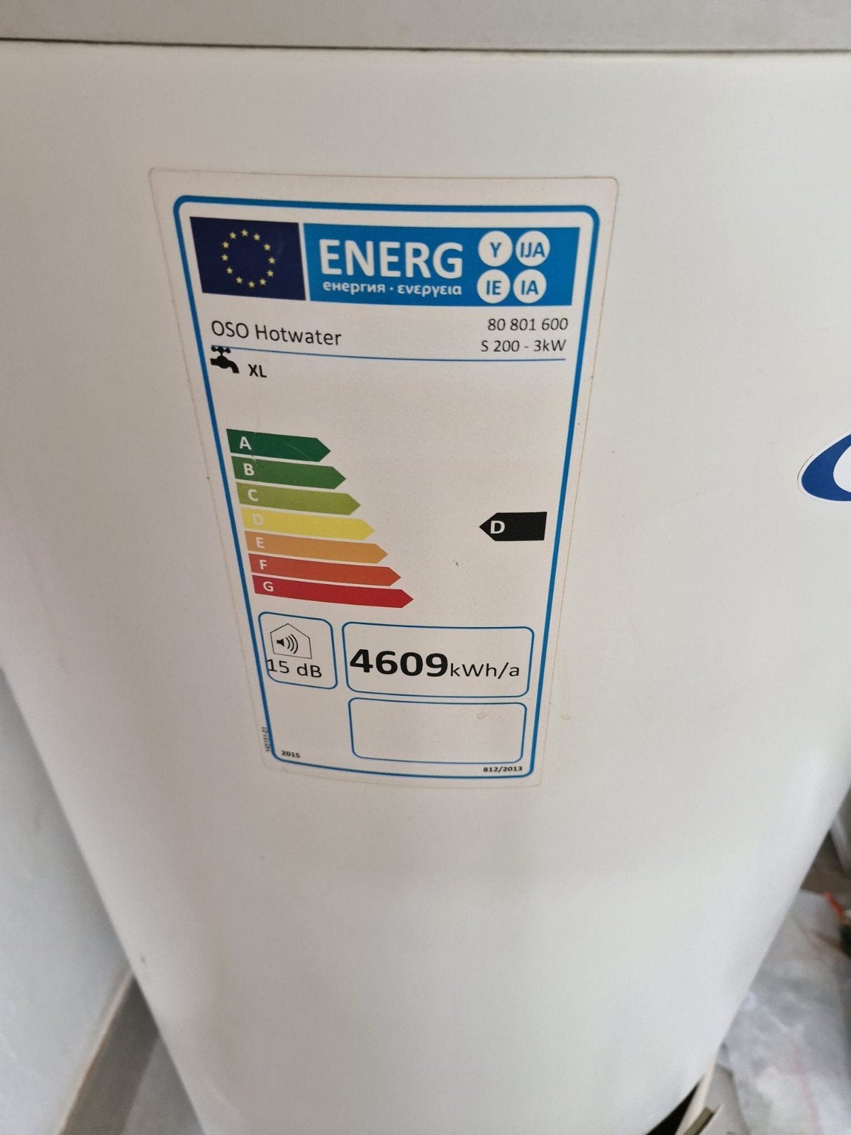 oso hotwater boiler 200 liter, Bricolage & Construction, Sanitaire, Enlèvement