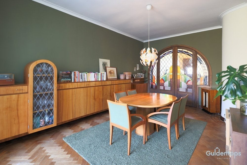 Eetkamerset massief hout – ovaal tafel + 6 stoelen, Ophalen, Zo goed als nieuw, Vijf personen of meer, Ovaal