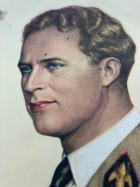 STATIEPORTRET KONING LEOPOLD III CHOCOLADE JACQUES JAREN 30, Ophalen of Verzenden, Gebruikt, Kaart, Foto of Prent