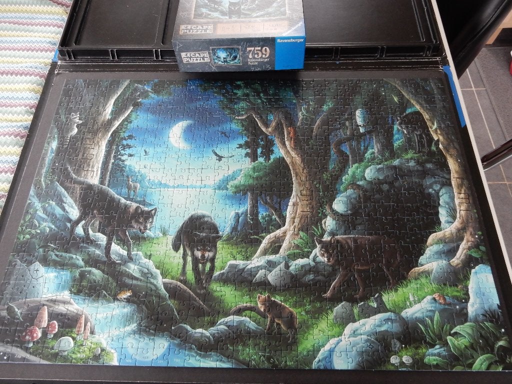 escape puzzel, Hobby en Vrije tijd, Ophalen of Verzenden, 500 t/m 1500 stukjes, Zo goed als nieuw, Legpuzzel