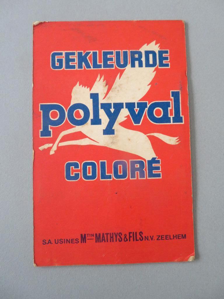 gekleurde Polyval vernissen Mathys &Fils Zelem stalenkaart, Ophalen of Verzenden, Zo goed als nieuw, Overige typen