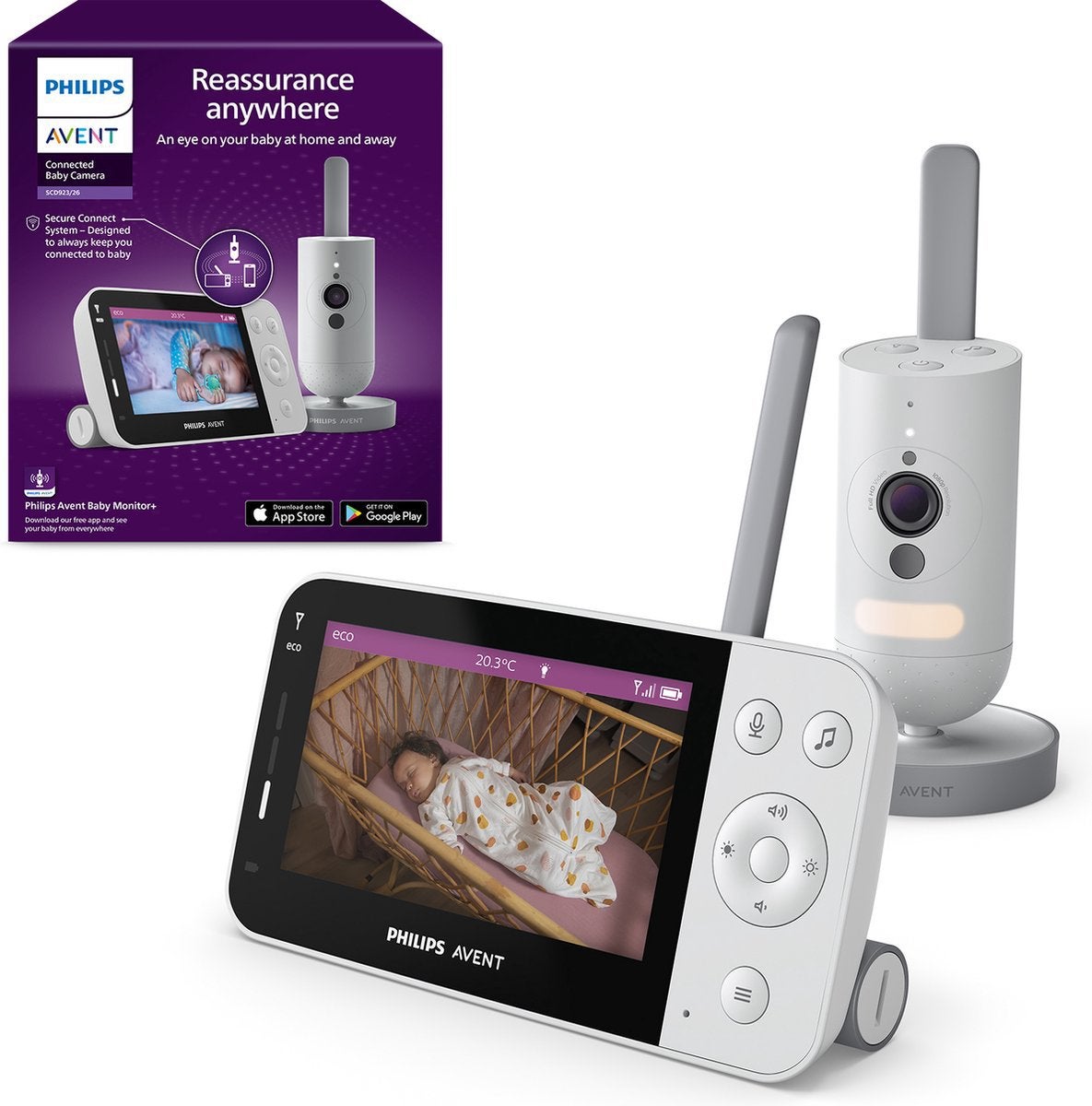 Philips Avent Connected met camera en app via GSM, Enlèvement, Comme neuf, Caméra