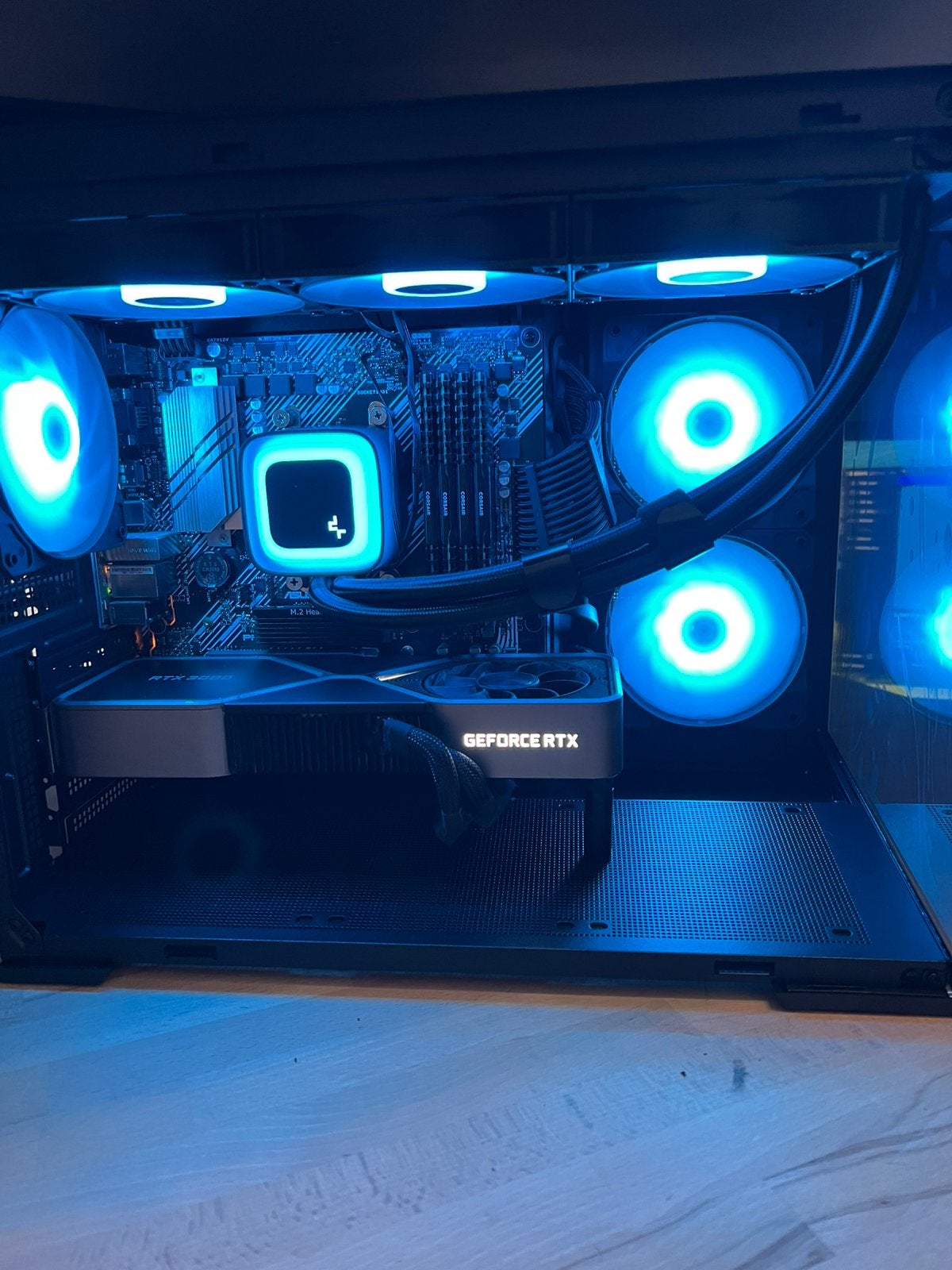 RTX 3080 FR black gaming pc, Ophalen, Zo goed als nieuw, Gaming