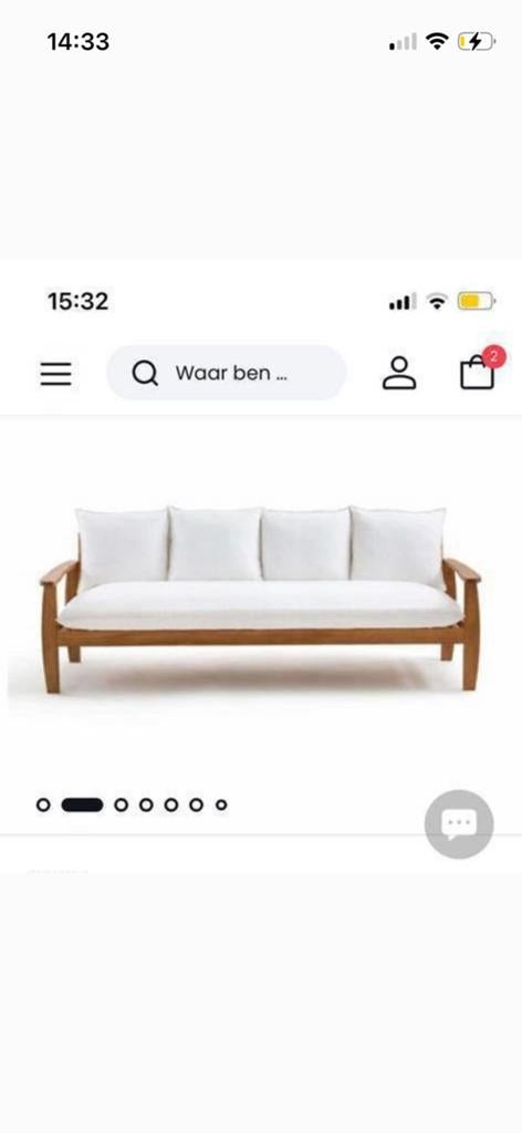 Canape fauteuil 5 places neuf interieur exterieur, Enlèvement, Neuf, Bois