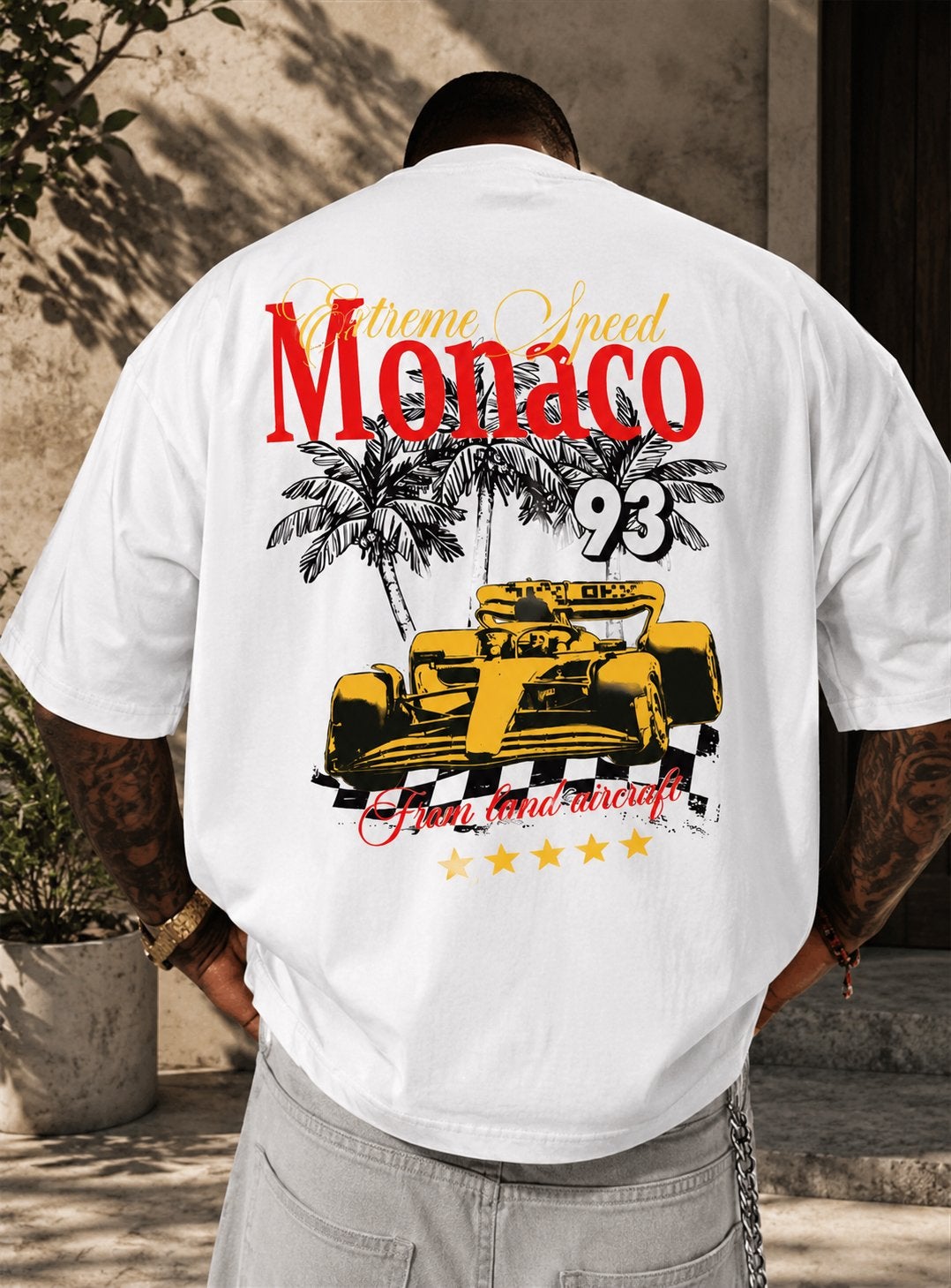 T-shirt neuf non porté taille L Unisexe Monaco, Envoi, Neuf, Taille 52/54 (L), Blanc