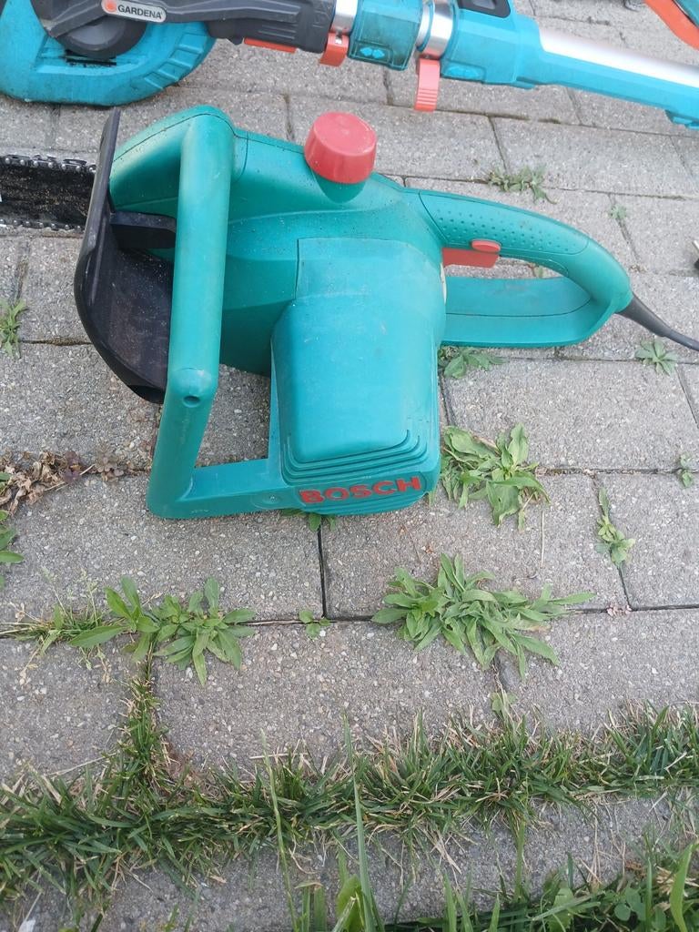 Heggenschaar + kettingzaag, Tuin en Terras, Gieters, Ophalen