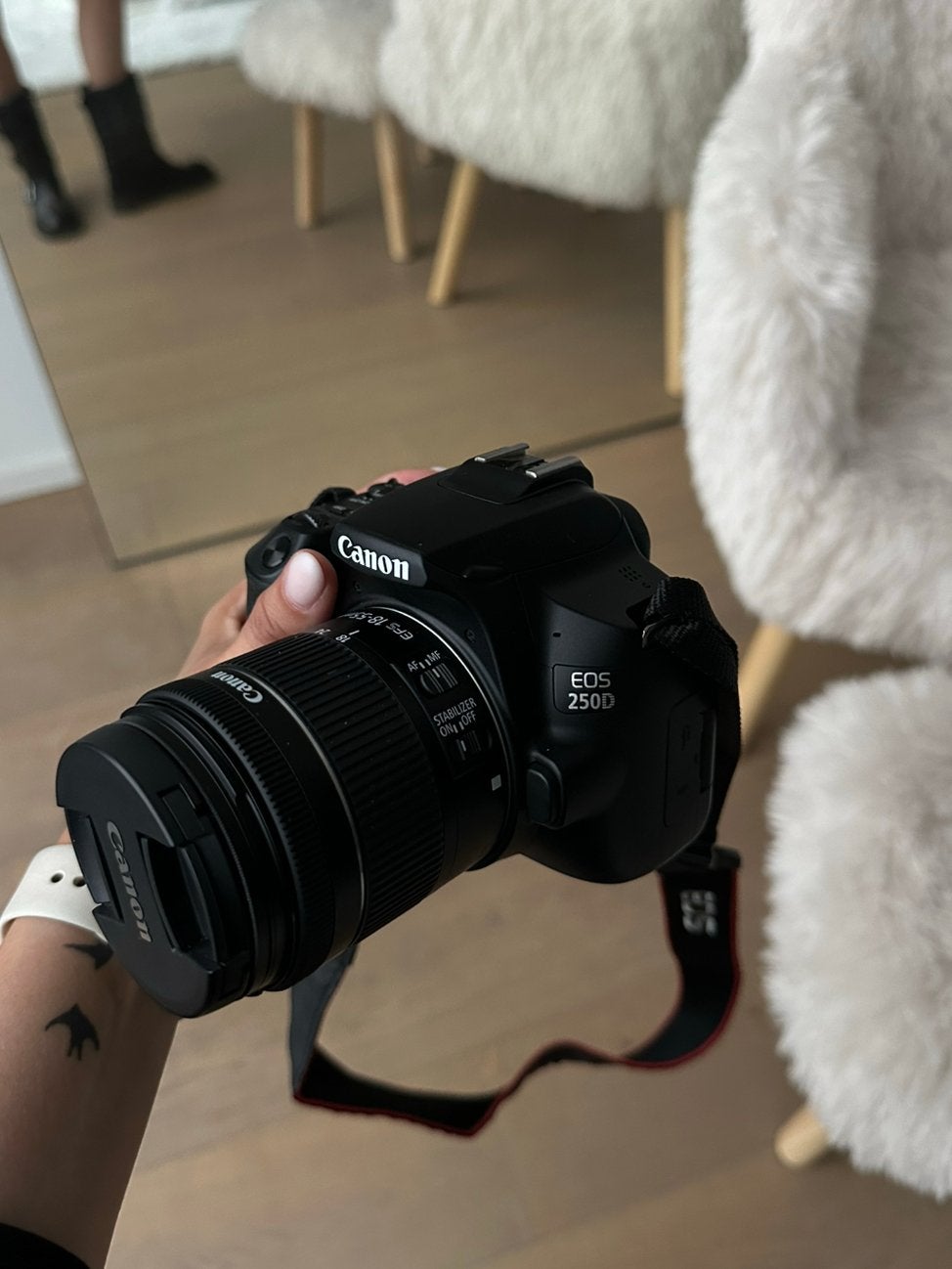 Camera Canon SEO 250D, Canon, Ophalen of Verzenden, Zo goed als nieuw, Standaardlens