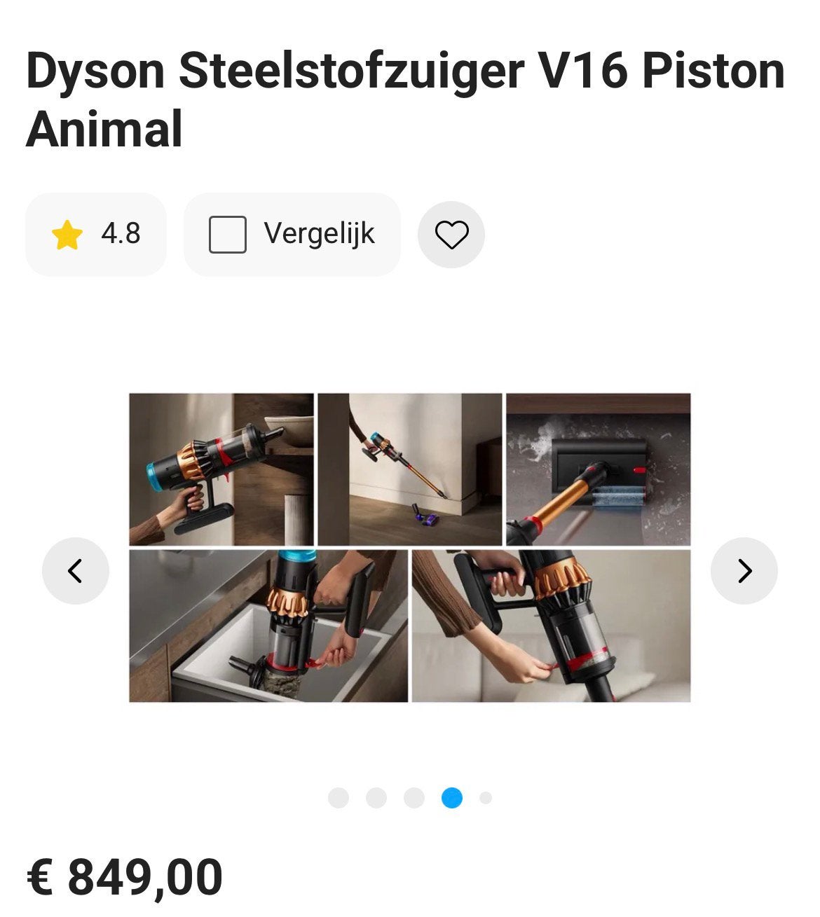 Dyson draadloze stofzuiger V16