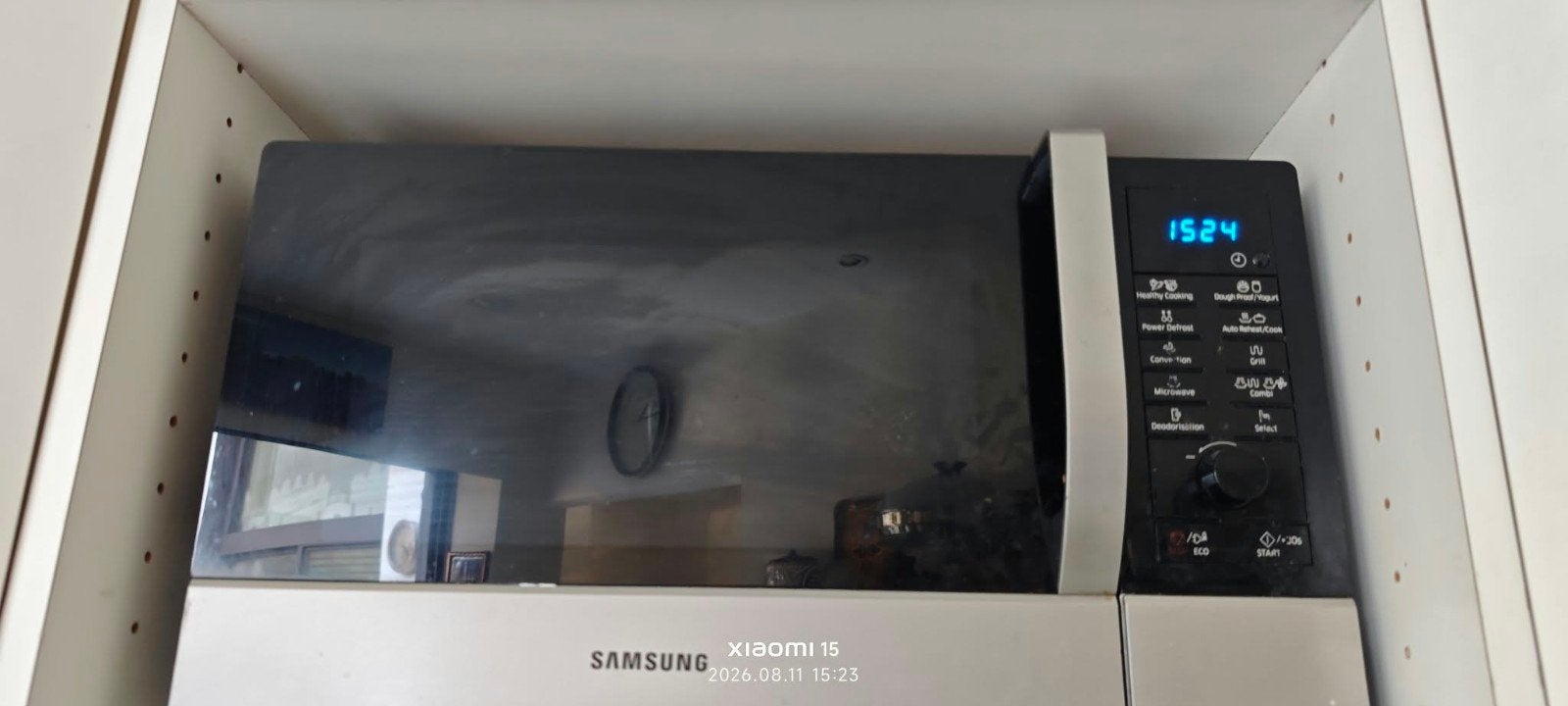 Samsung combi-microgolfoven met grill & hetelucht (rvs / zil, Ophalen, Grill, Combi-microgolfoven, Draaiplateau