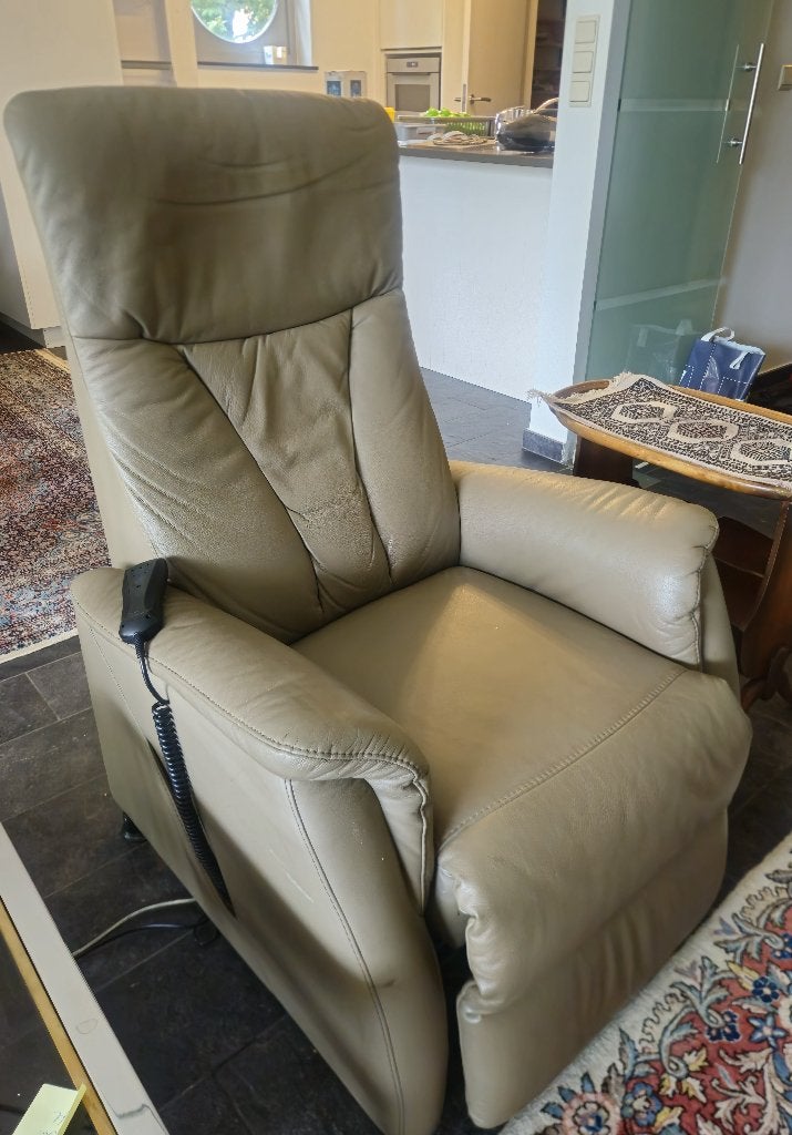 Electrische relax zetel, Huis en Inrichting, Ophalen, Eenpersoons, Minder dan 75 cm, Leer