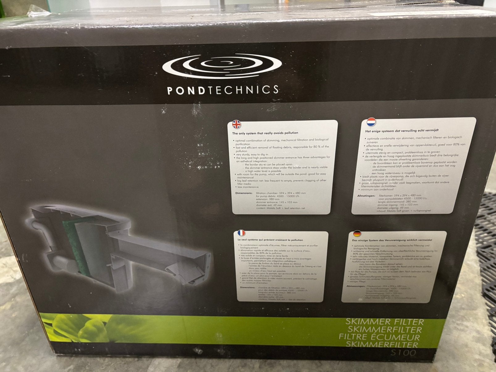 Skimmer S100 Pondtechnics, Tuin en Terras, Vijver-toebehoren, Ophalen, Nieuw
