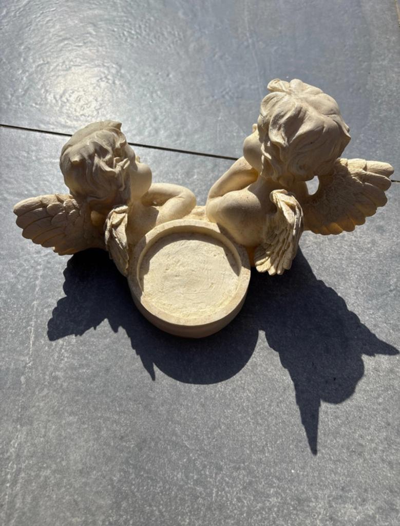 Witte engel kaarsenhouder, Ophalen of Verzenden, Zo goed als nieuw, Kaars