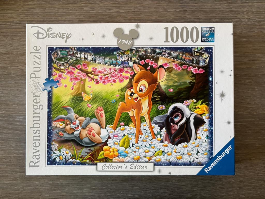 Puzzel Disney Bambi 1000 stuks, Hobby & Loisirs créatifs, Sport cérébral & Puzzles, Enlèvement ou Envoi, 500 à 1500 pièces, Comme neuf