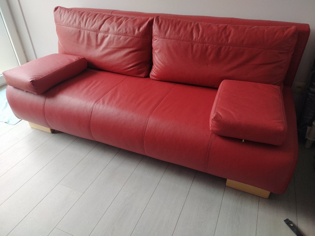 Canapé-lit convertible, Rouge, Enlèvement, 200 cm, Deux personnes