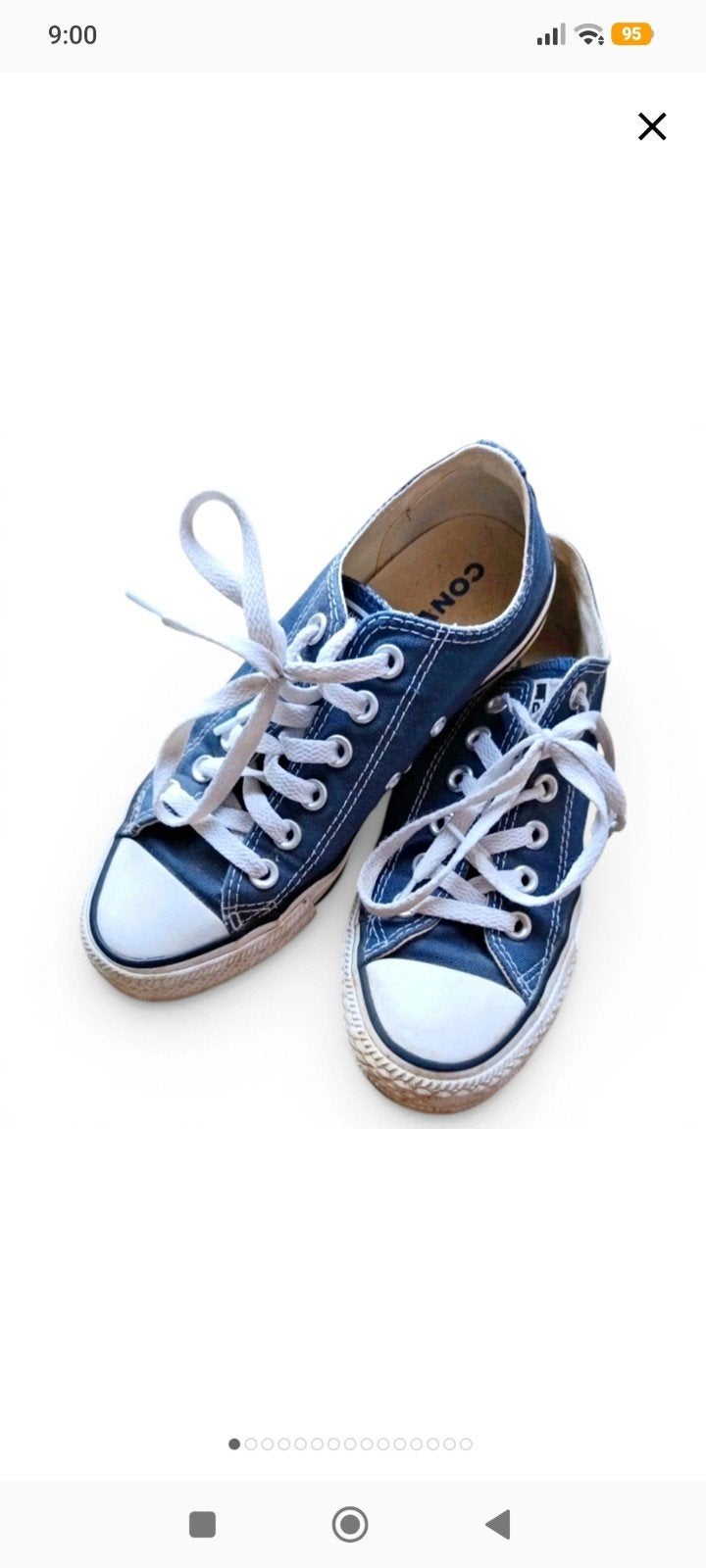 Converse basse taille 37, Schoenen met lage hakken, Blauw, Converse, Zo goed als nieuw