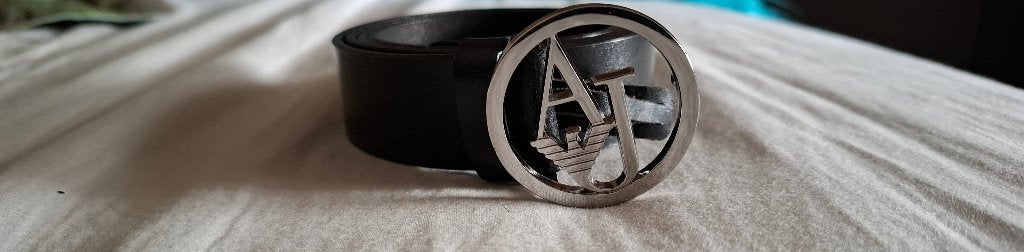 Armani jeans riem zwart, Ophalen, Armani Jeans, 95 tot 105 cm, Nieuw