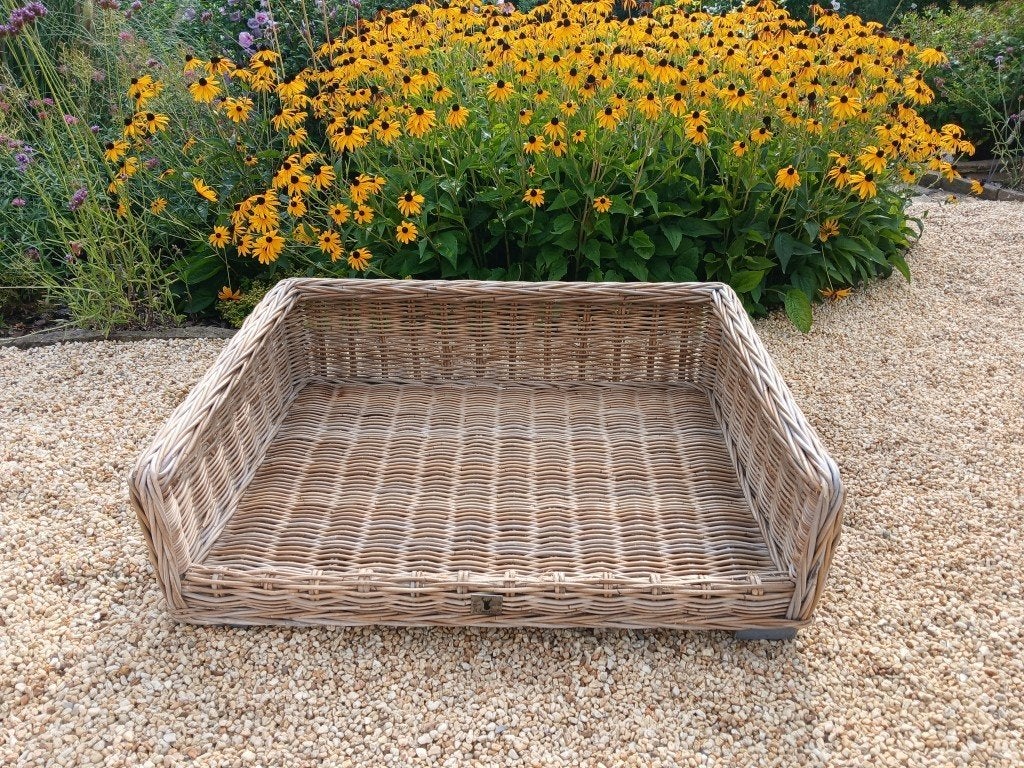 Grand panier pour chien en rotin épais Boony, 108 x 83 cm, Enlèvement, Utilisé