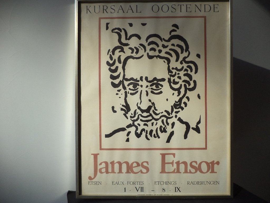 1974 affiche James ENSOR casino Kursaal OOSTENDE expo etsen, Antiek en Kunst, Kunst | Litho's en Zeefdrukken, Ophalen, Zeefdruk