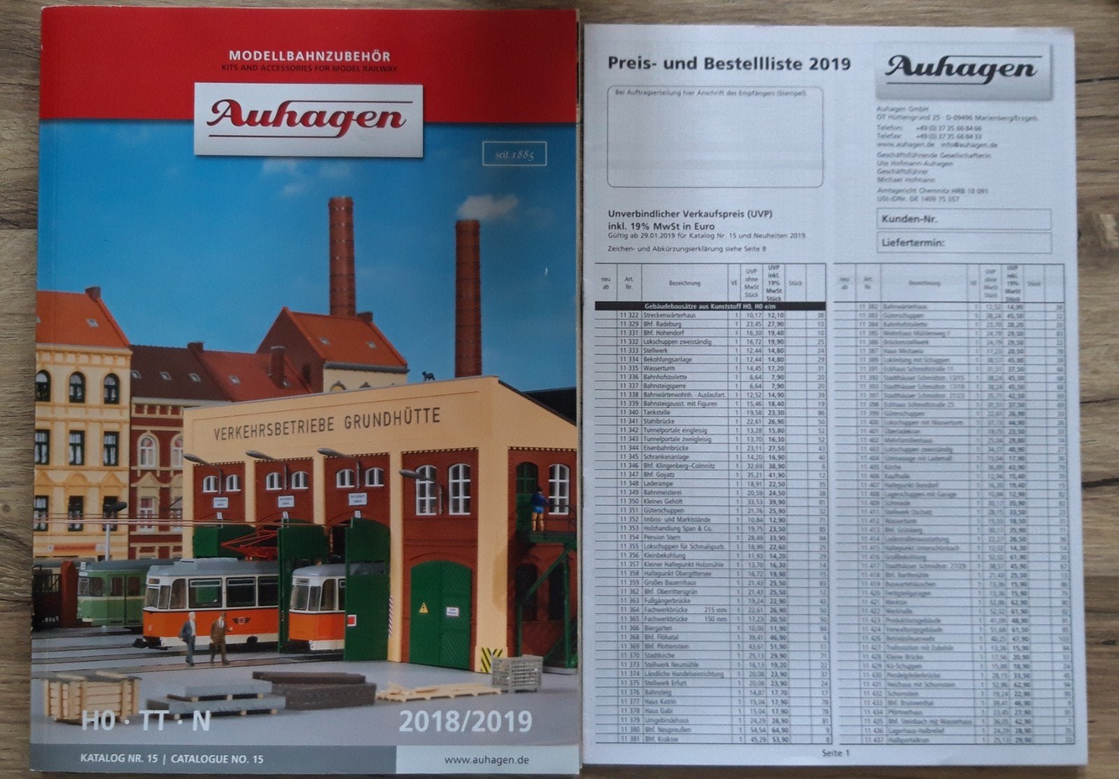 Auhagen catalogus met prijslijst, Hobby en Vrije tijd, Modeltreinen | H0, Ophalen of Verzenden
