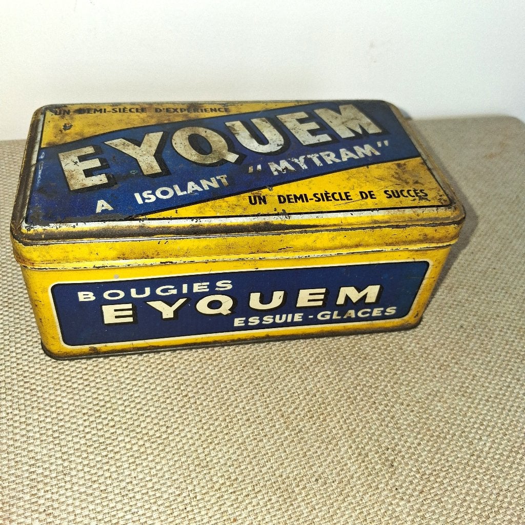 Vintage blik bougies EYQUEM, Ophalen of Verzenden, Gebruikt