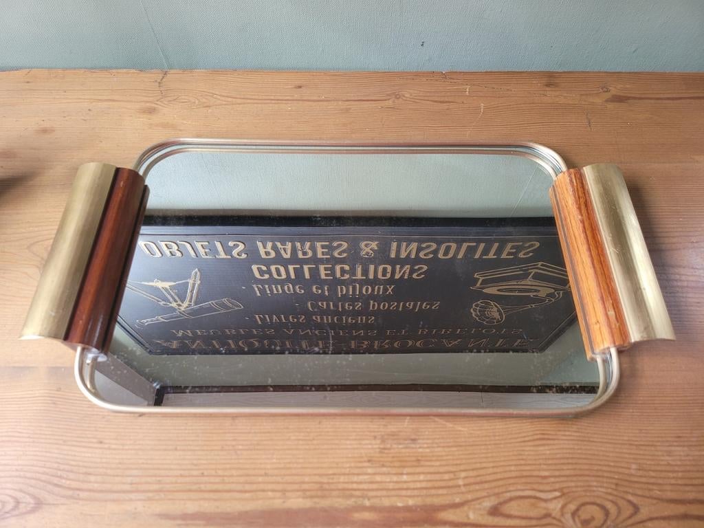 Ancien plateau d'apéritif art deco, Enlèvement ou Envoi