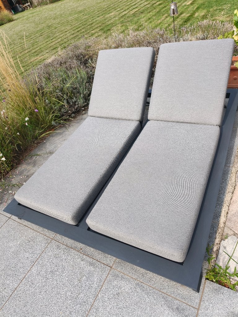 Ligbed Bristol, Ophalen, Gebruikt, Aluminium, Verstelbaar