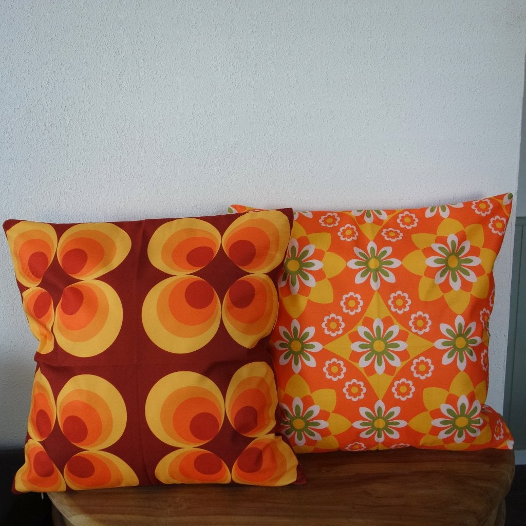 Retro vintage stijl kussenhoezen 45 x 45 cm diverse modellen, Huis en Inrichting, Woonaccessoires | Kussens, Wasbaar, Verzenden