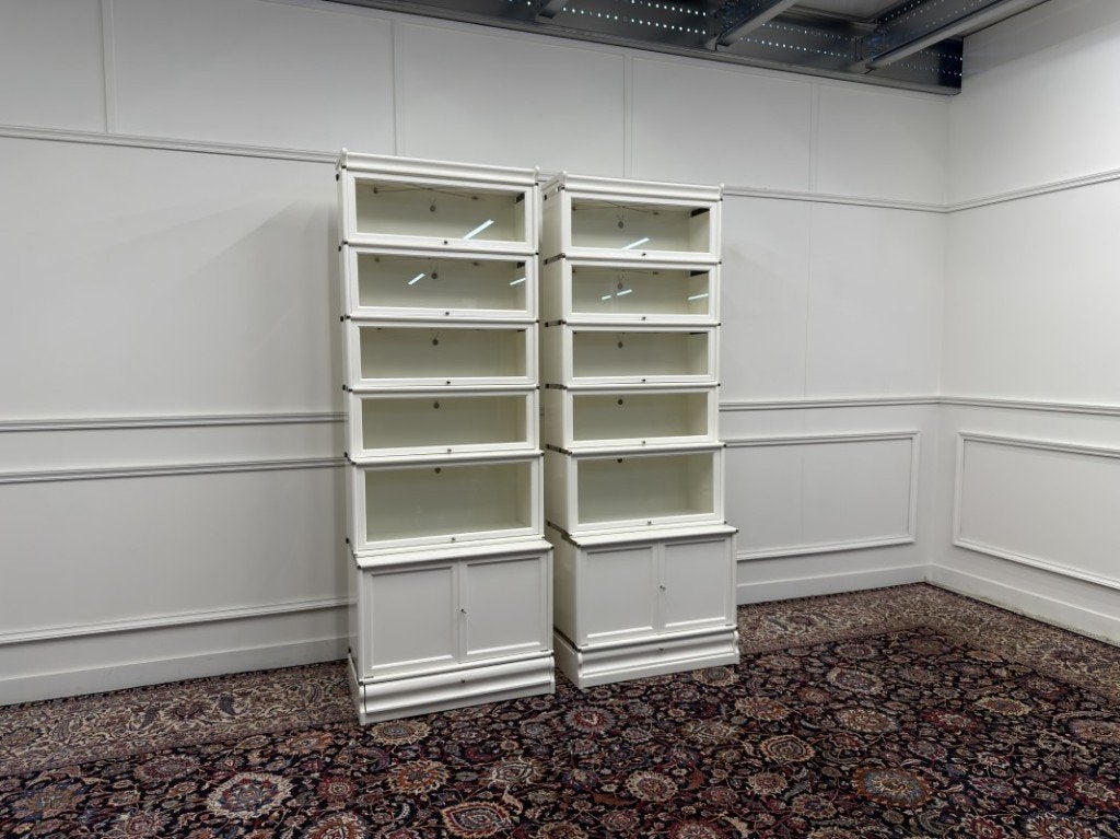 Originele Globe Wernicke Engelse Boekenkast Wit, Enlèvement