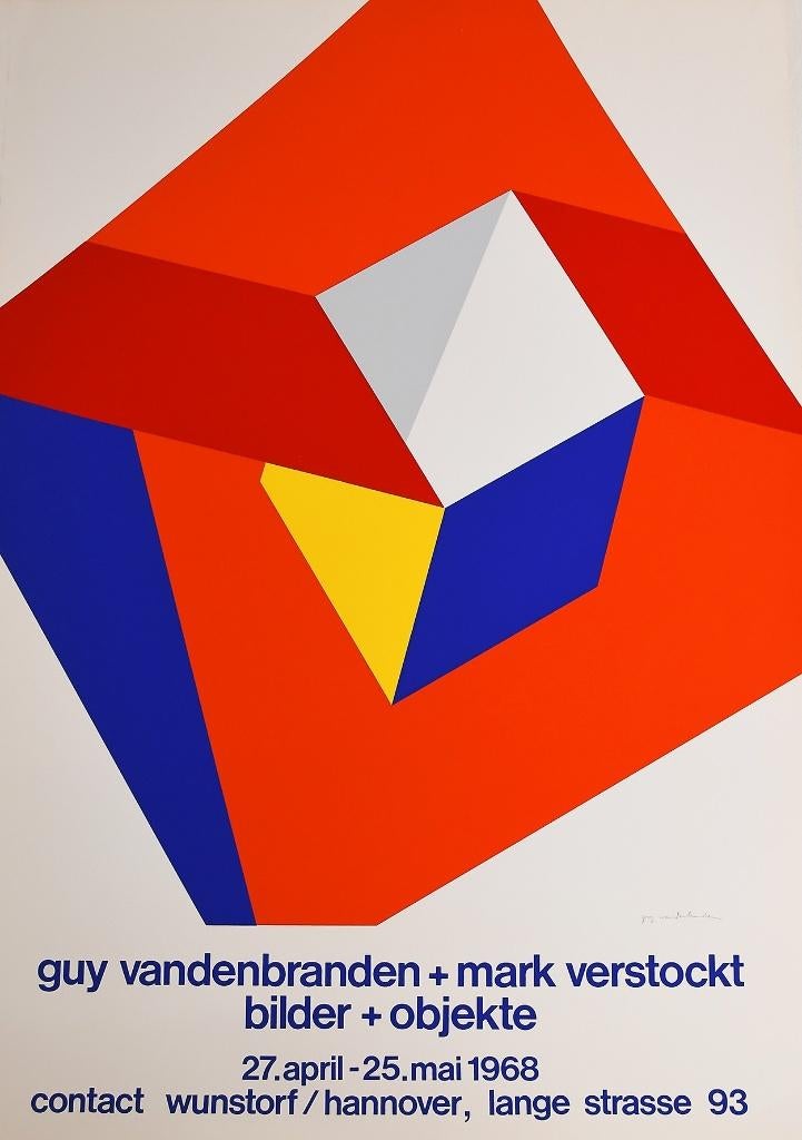 Guy Vandenbranden. Gesigneerde zeefdruk-affiche (1968)., Antiek en Kunst, Kunst | Litho's en Zeefdrukken, Ophalen