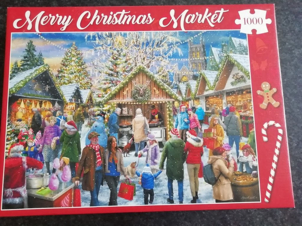 Puzzel / Merry Christmas Market / 1000 stukjes, Ophalen of Verzenden