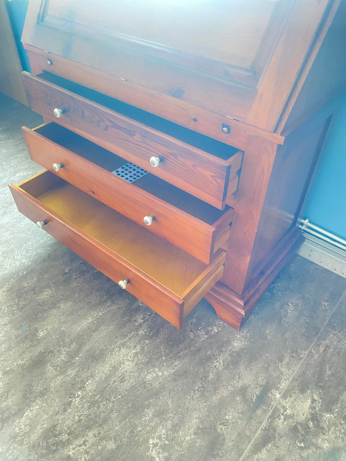 Bureau, Overige typen, Gebruikt, Hout, Bruin