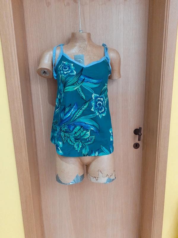 One step groene top met bloemenprint maat 38, Kleding | Dames, Maat 38/40 (M), One step, Ophalen of Verzenden, Zonder mouw