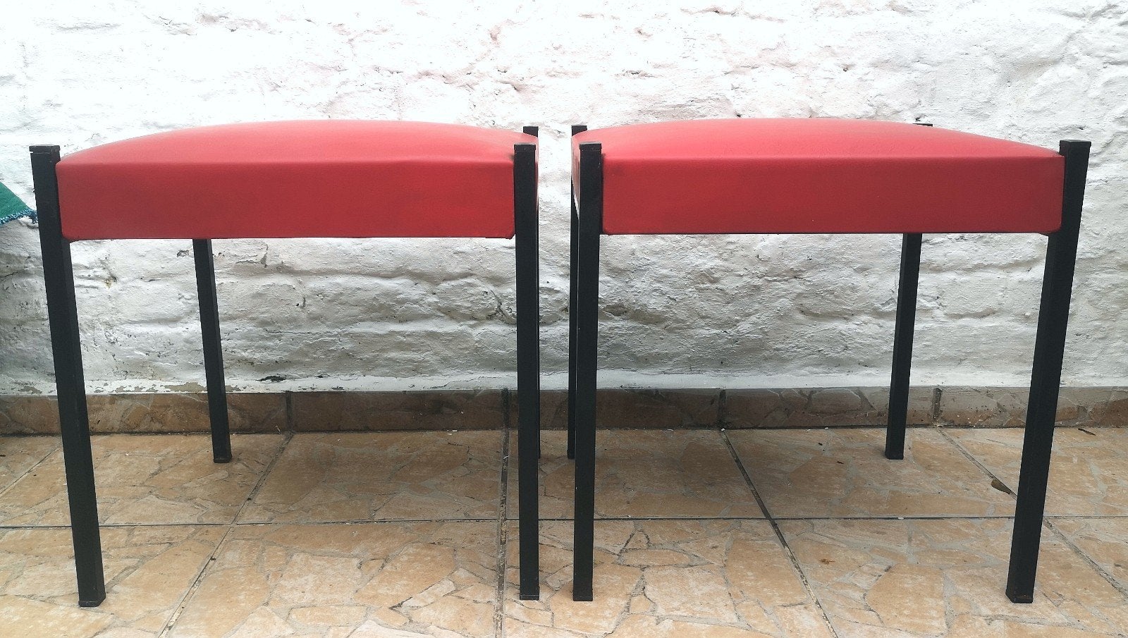 deux tabourets scandinaves en métal du milieu du siècle, Maison & Meubles, Enlèvement